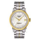 TISSOT T086.208.22.116.00 Silver DGold Dial White Stainless Steel
